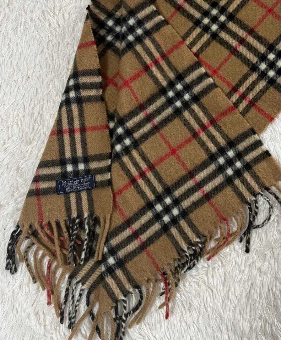 Burberrys カシミア100% マフラー ノバチェック　ベージュ