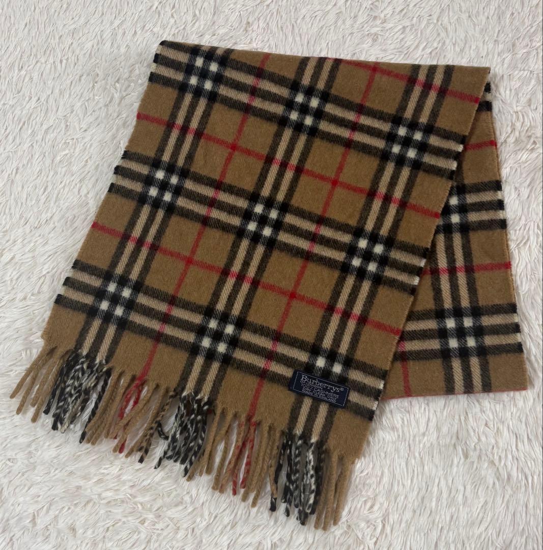 Burberrys カシミア100% マフラー ノバチェック　ベージュ