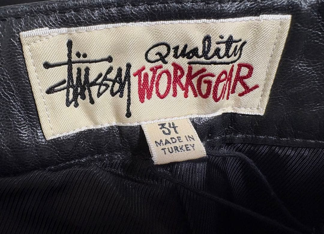 パンツ Stussy Carpenter Pant Leather \"Black 34