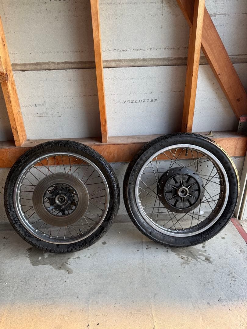 GS400 純正スポークホイール フロントダブル