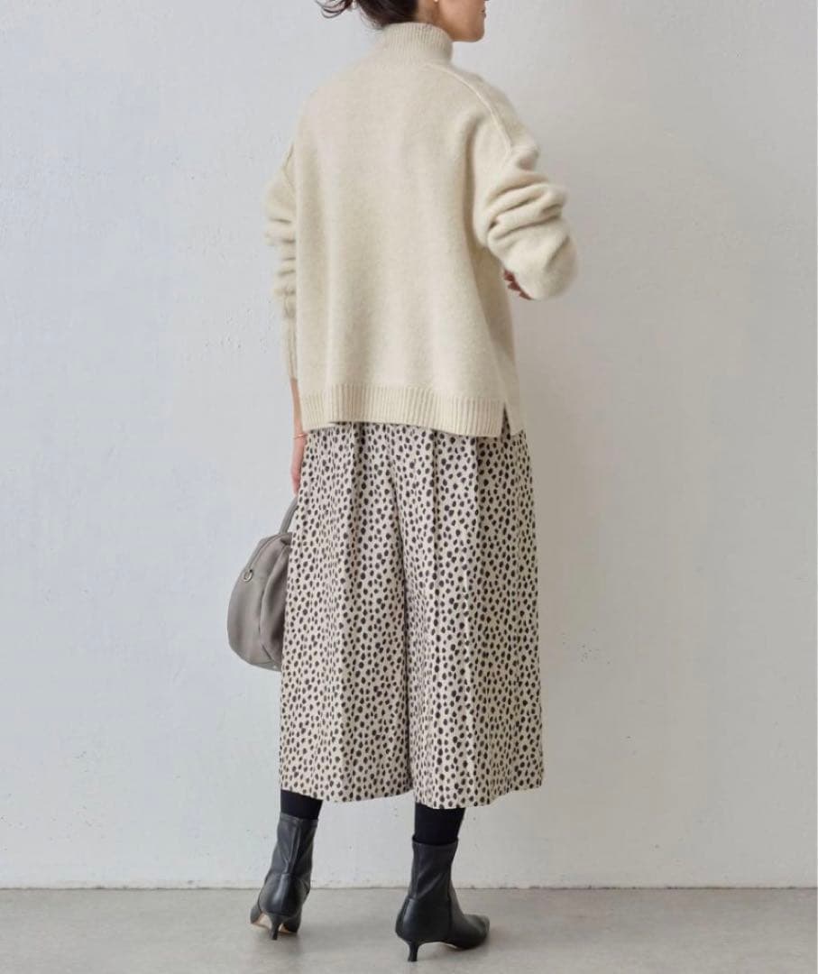 BEARDSLEY ジャガードキュロット レオパード