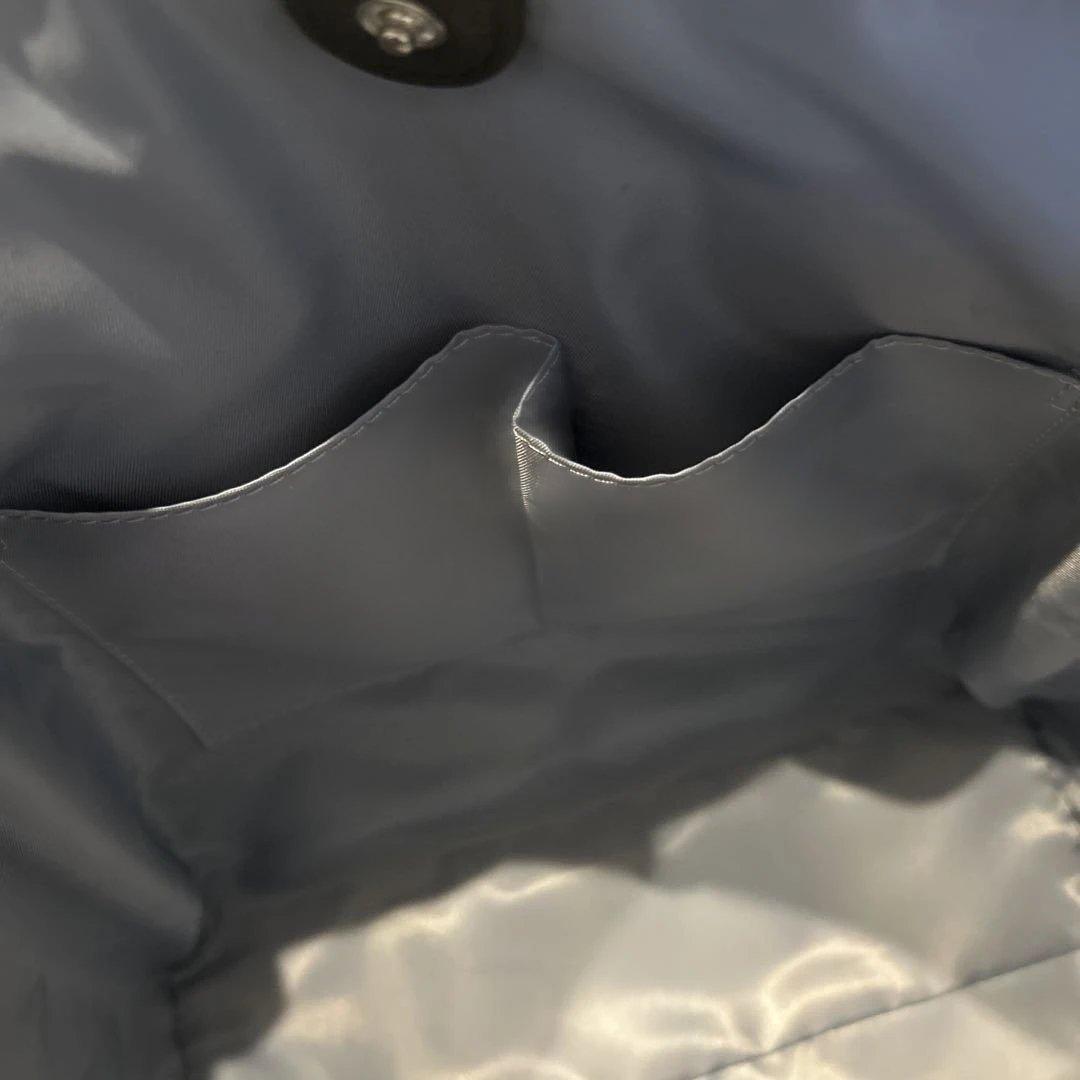 LAQUOH Kagome エンボス加工 L ブラックトートバッグ