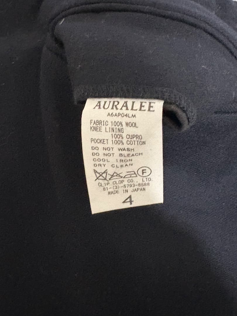 AURALEE オーラリー　ネイビー スラックス サイズ４