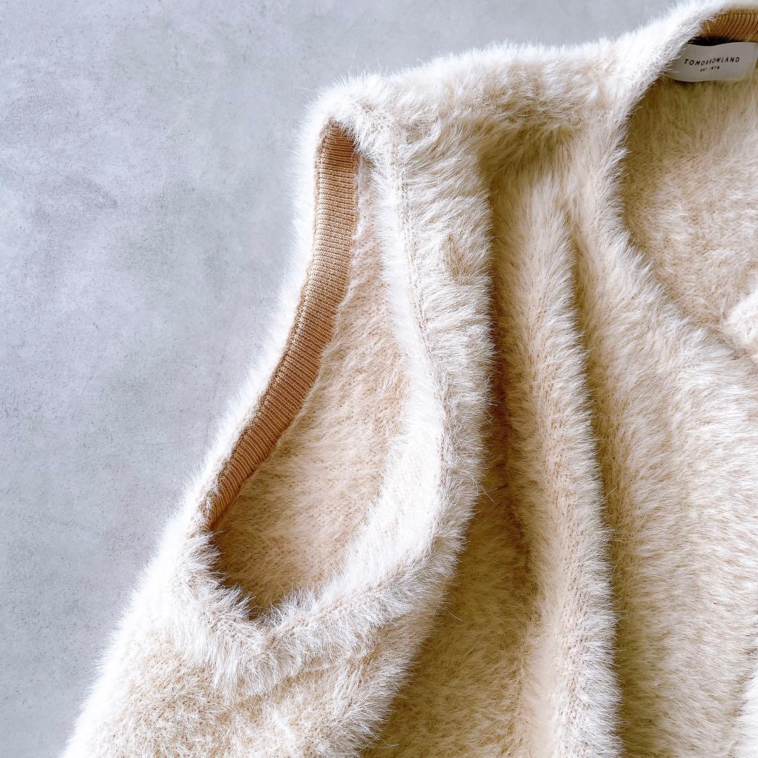 TOMORROWLAND ふわふわ ファーベスト 羽織り F トゥモローランド