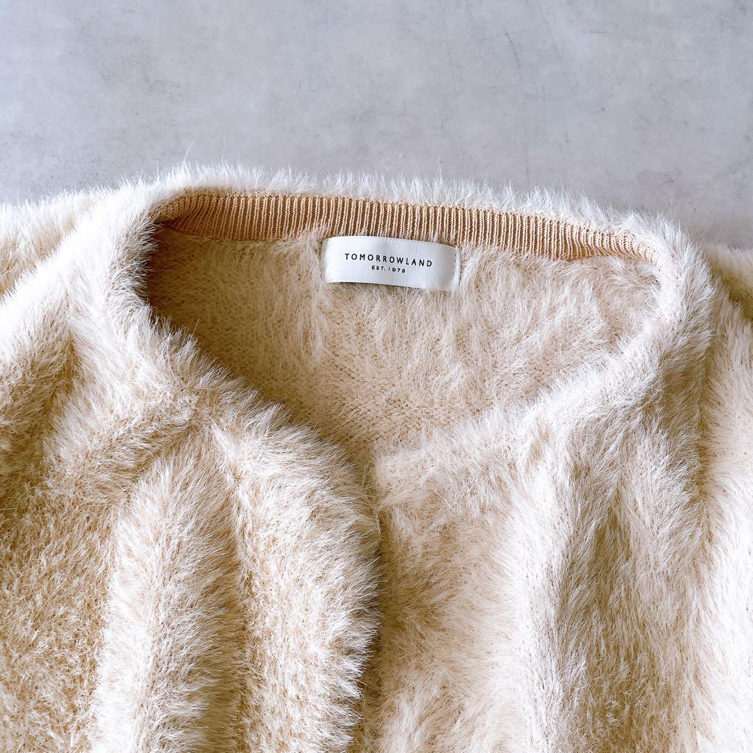 TOMORROWLAND ふわふわ ファーベスト 羽織り F トゥモローランド
