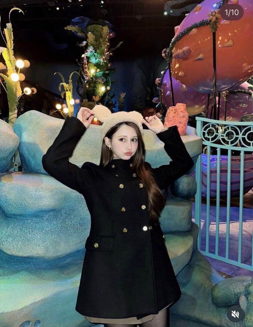 ZARA MANTECO ブラック ピーコート