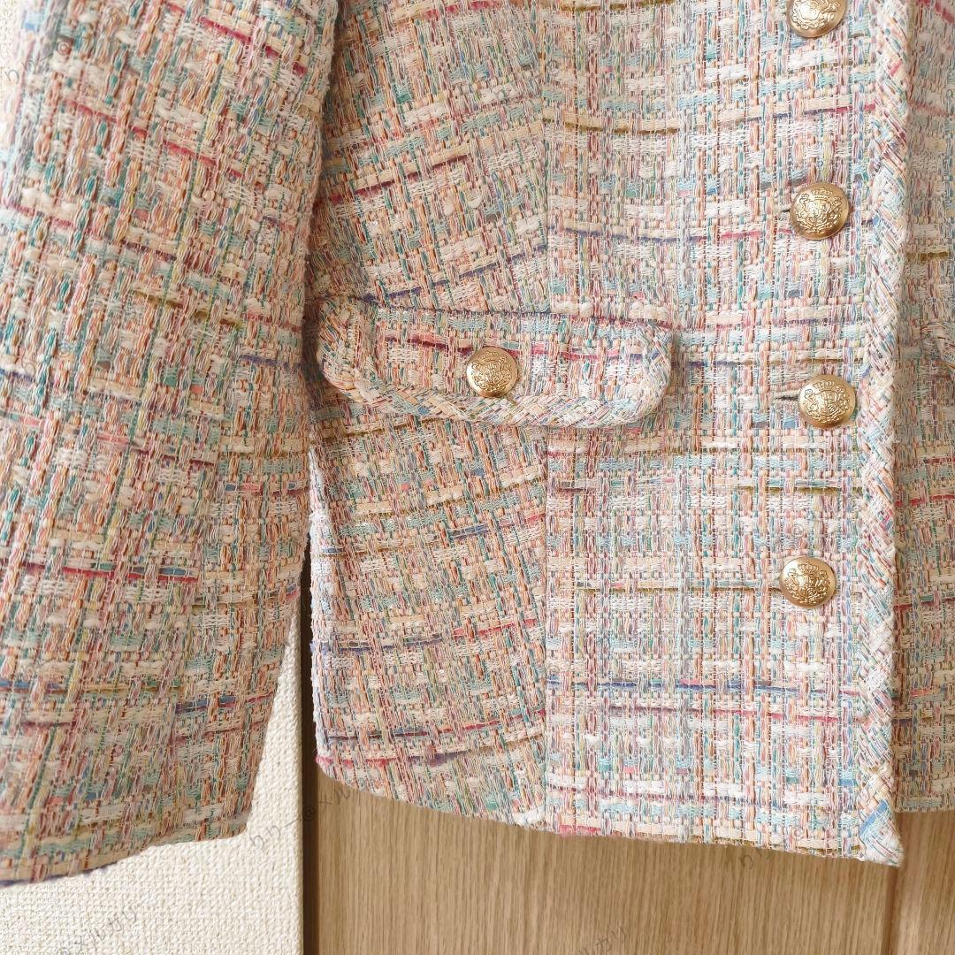 サイズ36　CELFORD　ファンシーツイードロングジャケット　セルフォード