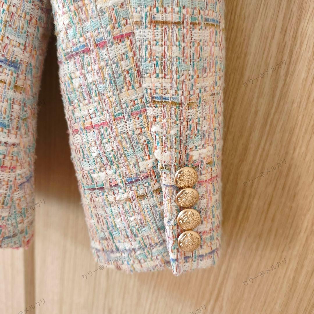 サイズ36　CELFORD　ファンシーツイードロングジャケット　セルフォード