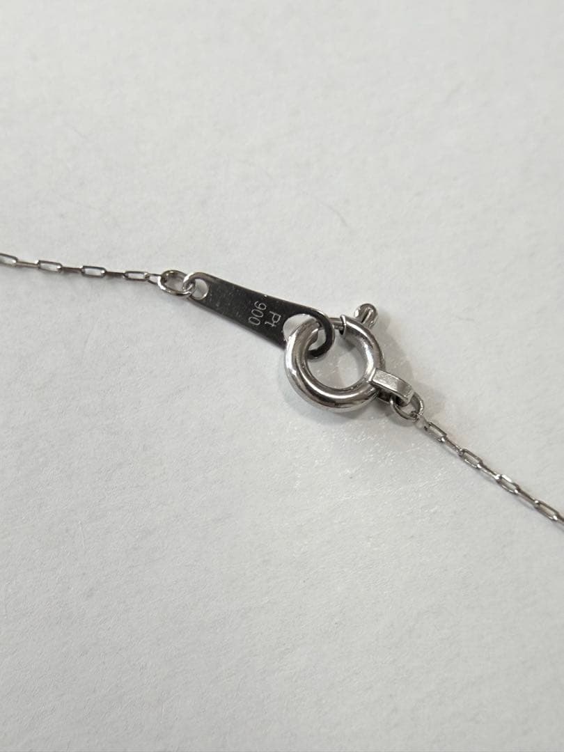 PT900 カーブライン ダイヤモンドネックレス 0.1ct