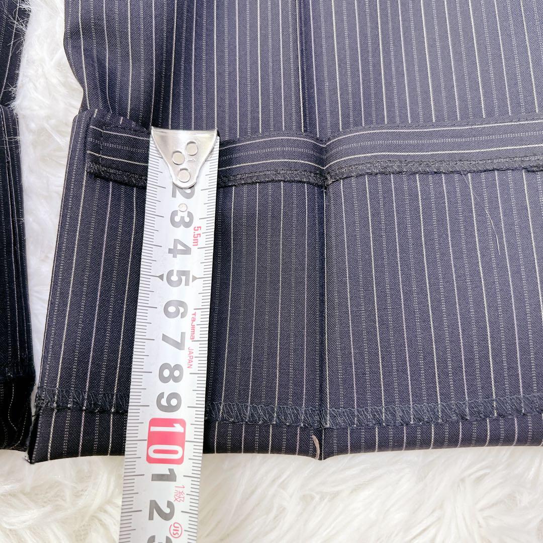 ✨希少✨ ポールスミス 花柄裏地 スーツ セットアップ 黒 紺 ストライプ L