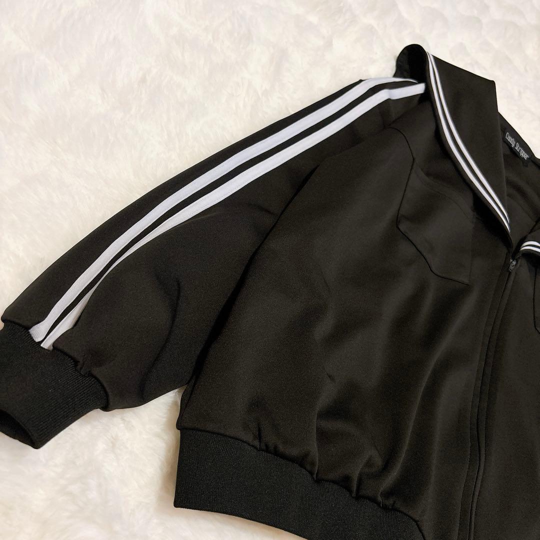 【美品】キャンディストリッパー　セーラー　ジャージ　ブルゾン　ブラック　黒
