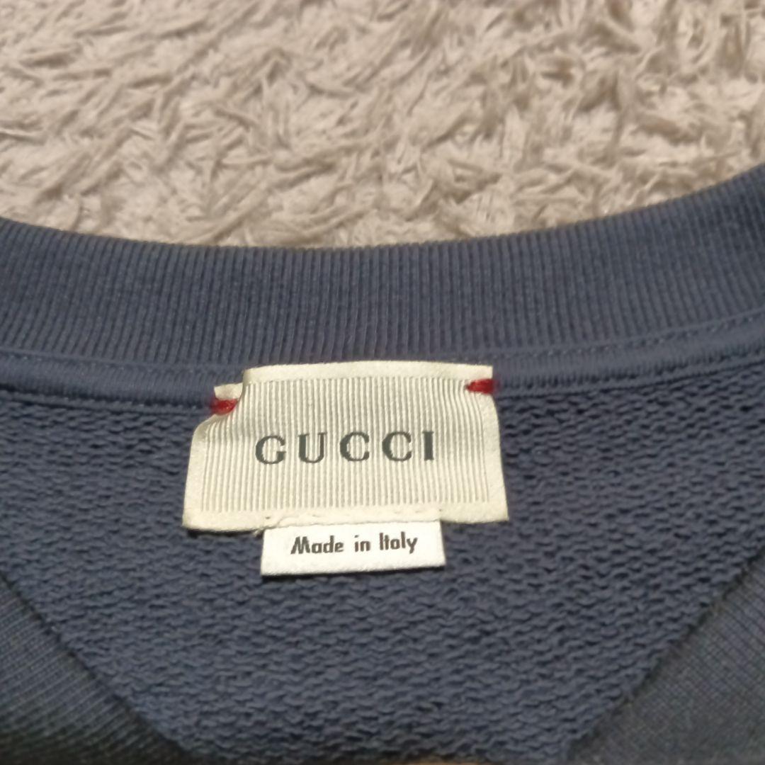 【美品】GUCCI ワッペン ロゴ プリント スウェット トレーナー　サイズ12