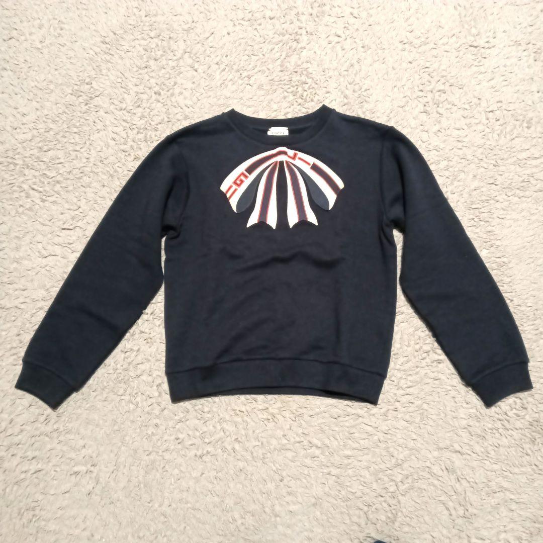 【美品】GUCCI ワッペン ロゴ プリント スウェット トレーナー　サイズ12