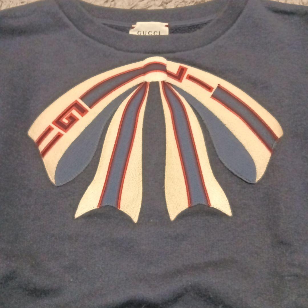 【美品】GUCCI ワッペン ロゴ プリント スウェット トレーナー　サイズ12