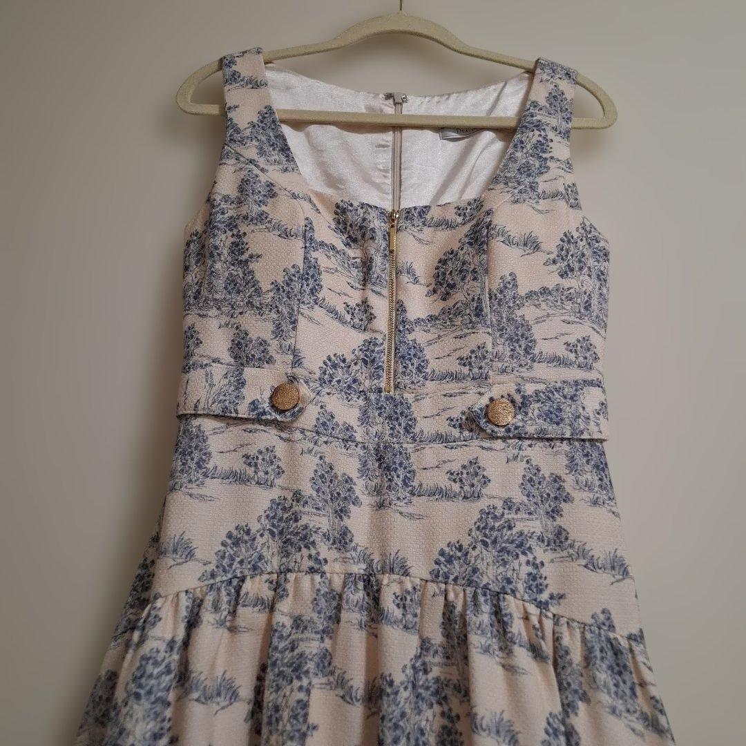 う*！様 花柄ノースリーブマキシドレス ローブドフルール キャバドレス