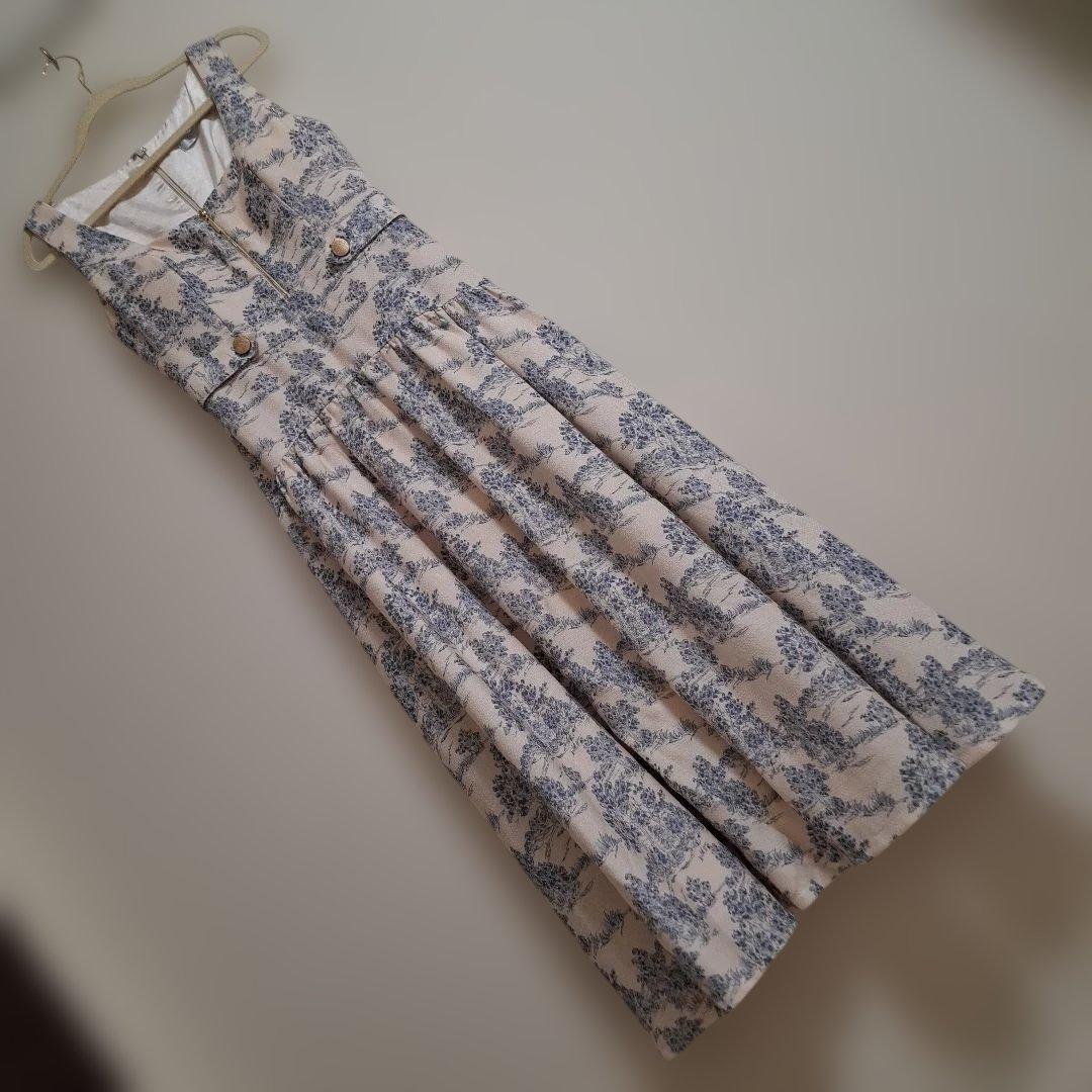 う*！様 花柄ノースリーブマキシドレス ローブドフルール キャバドレス