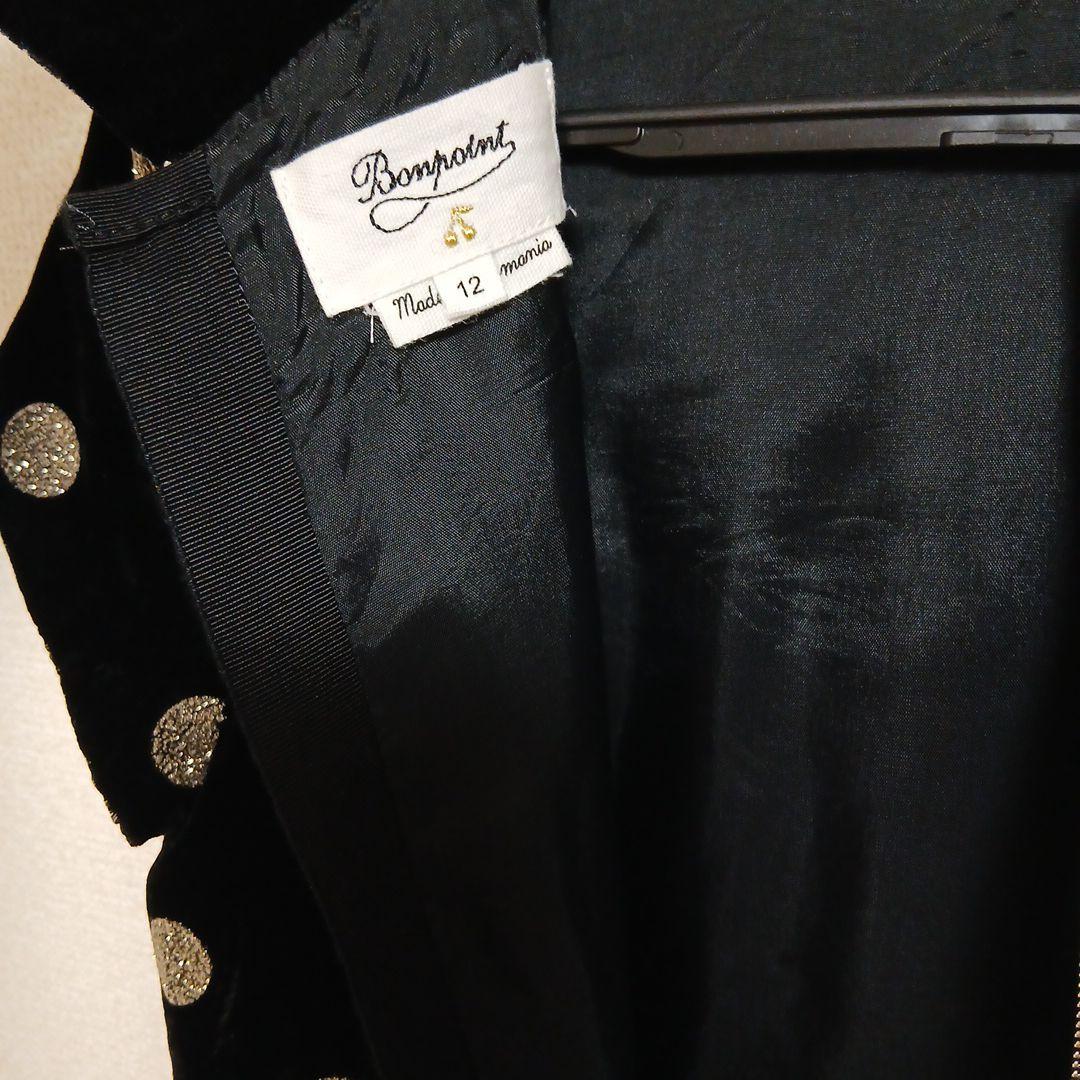 Bonpoint ボンポワン　ベルベットワンピース　12A 10A