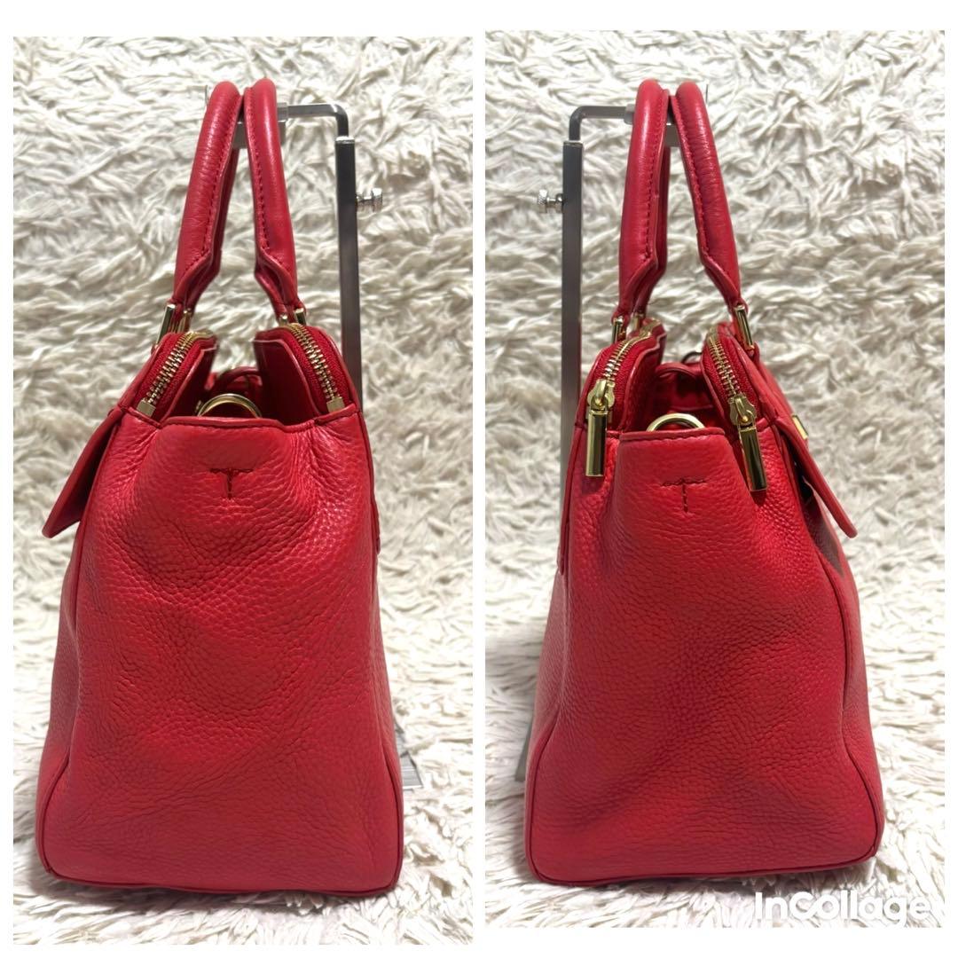 希少 トリーバーチ 2way ショルダーバッグ ゴールド金具 ターンロック