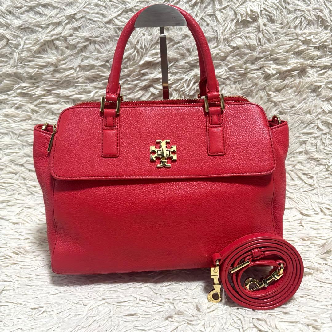 希少 トリーバーチ 2way ショルダーバッグ ゴールド金具 ターンロック