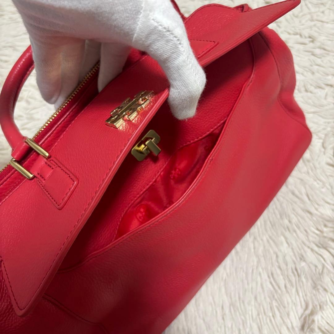 希少 トリーバーチ 2way ショルダーバッグ ゴールド金具 ターンロック