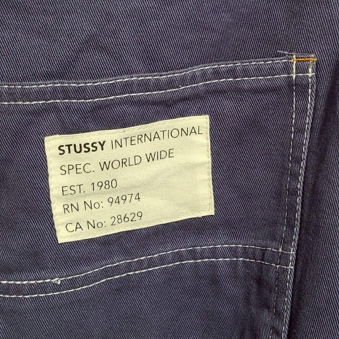 ステューシー STUSSY サロペット パンツ オーバーオール ロゴ テープ S