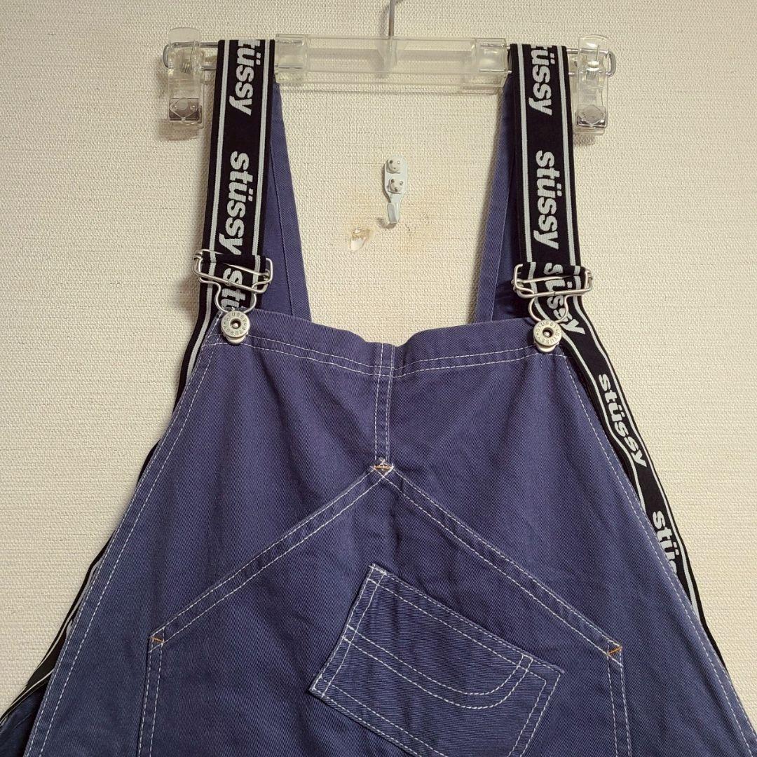 ステューシー STUSSY サロペット パンツ オーバーオール ロゴ テープ S
