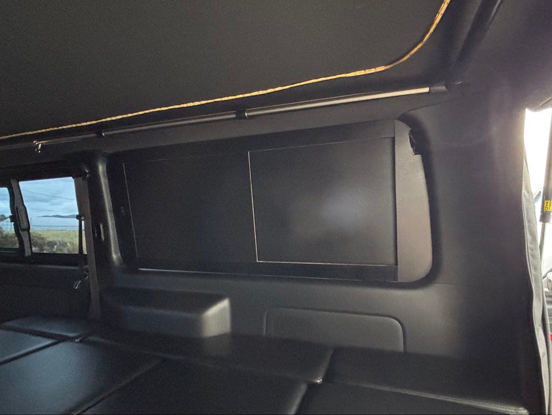 ハイエース 200系 スーパーGL 窓埋め パネル 開閉式 断熱 左右セット 黒
