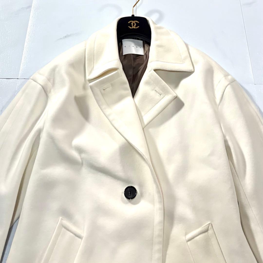 未使用級/22AW● CINOH チノ ボンディングメルトン チェスターコート
