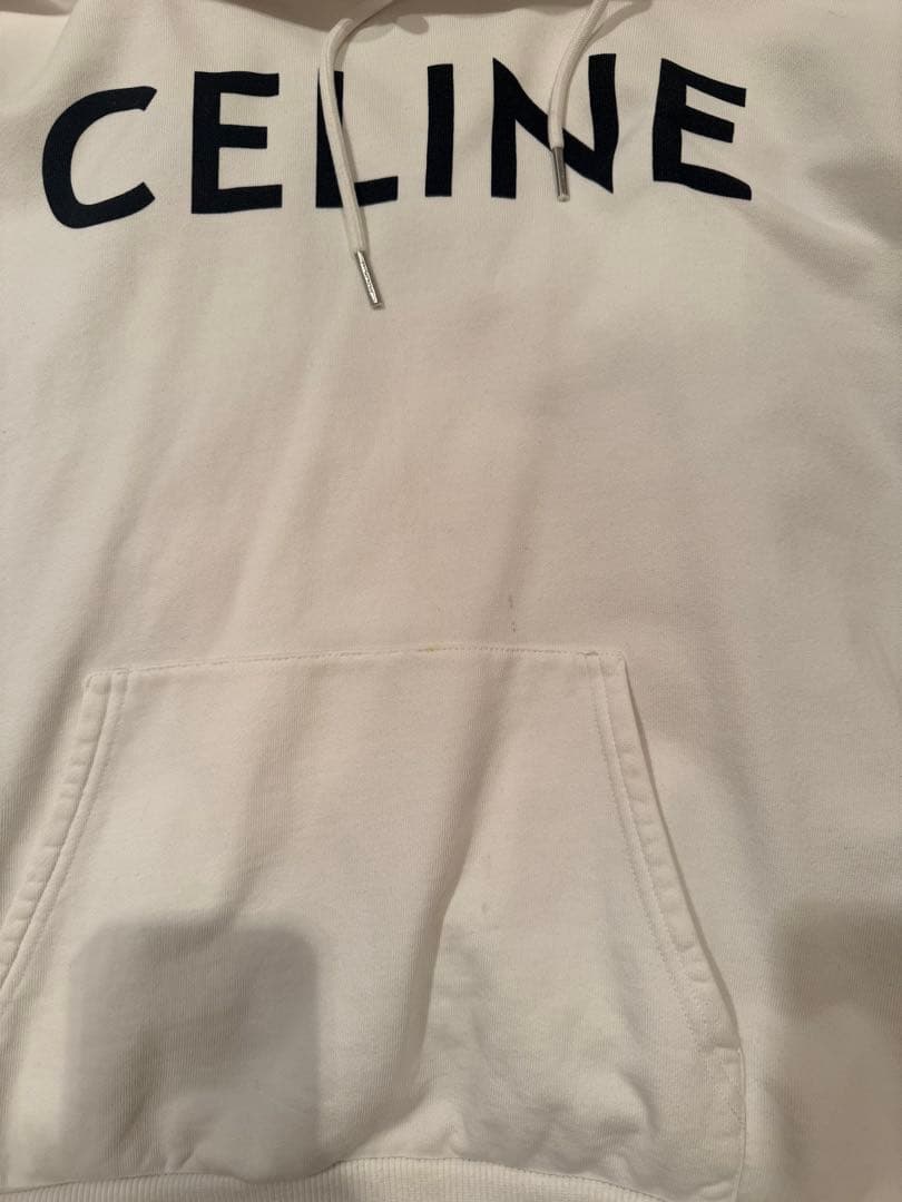 CELINE ホワイト パーカー