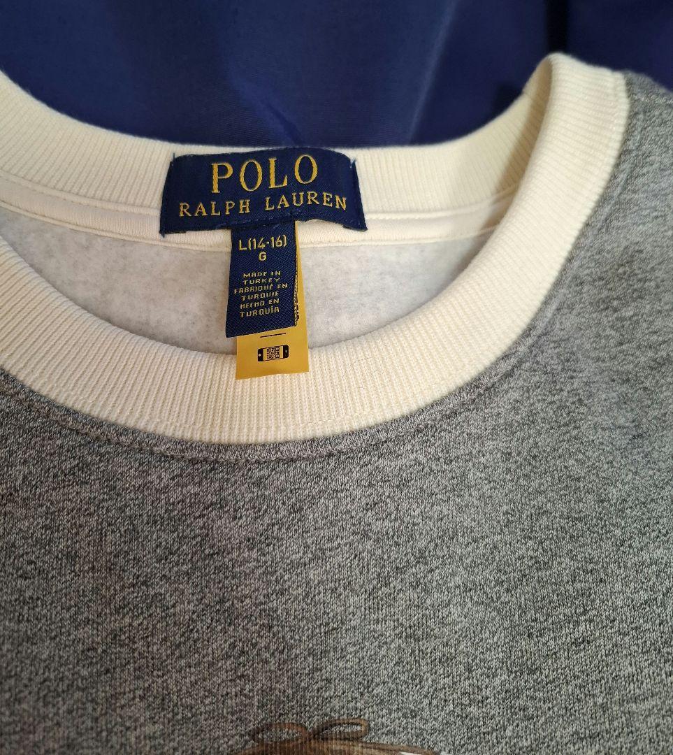 2025最新作ラルフローレンスエット　ポロベア トレーナー　ボーイズL160