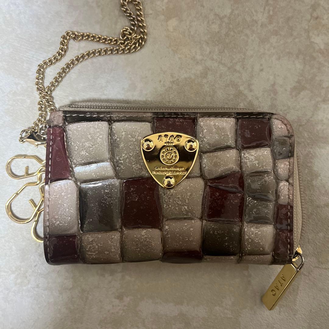 ATAO ベル／キーケース+ミニ財布-アンティークルビー