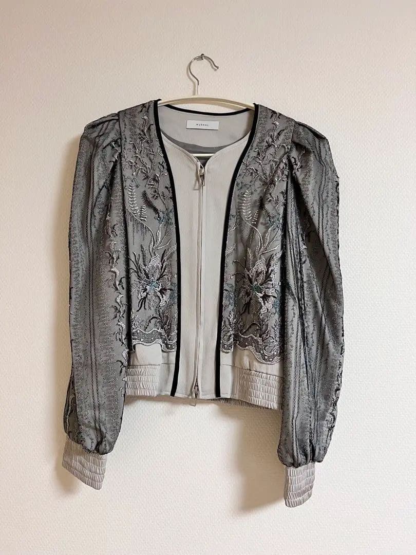 定価7.48万円MURRAL Petal lace zipped jacket