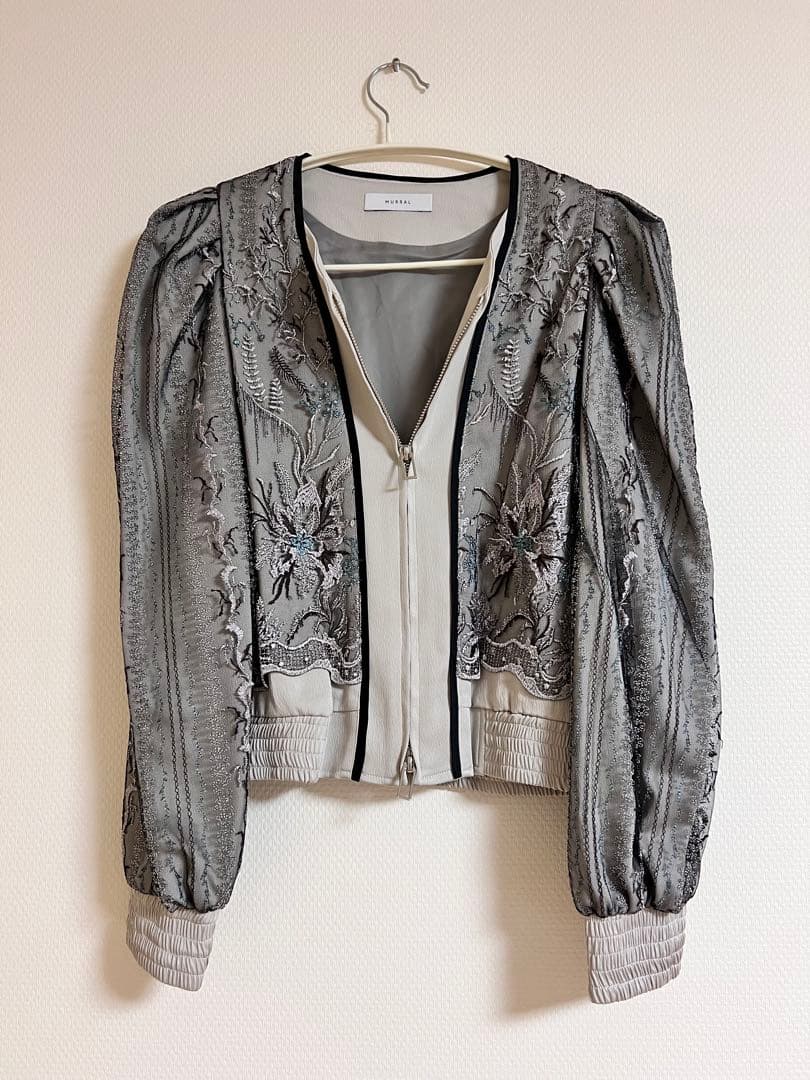 定価7.48万円MURRAL Petal lace zipped jacket
