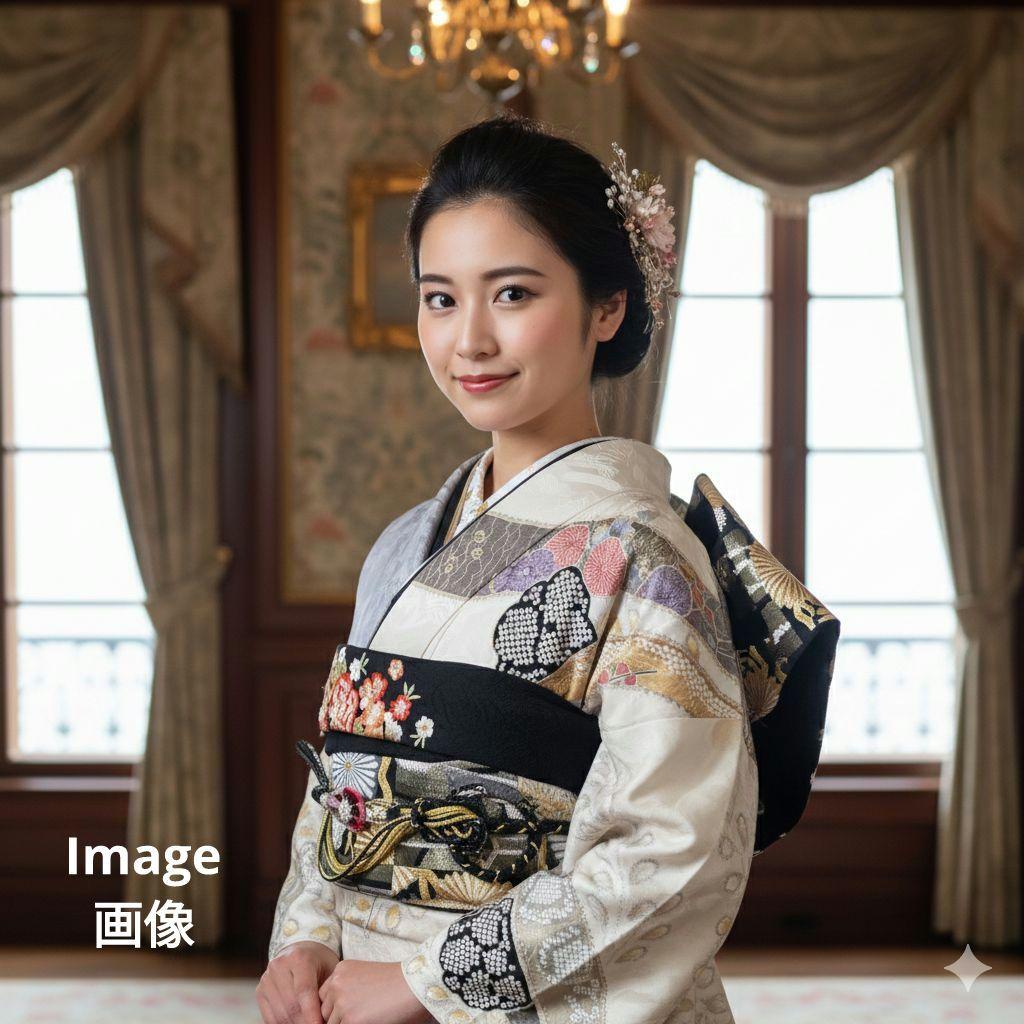 441やまと　金通し　絞り　クリーム灰正絹振袖6点フルセット成人式卒業式謝恩会