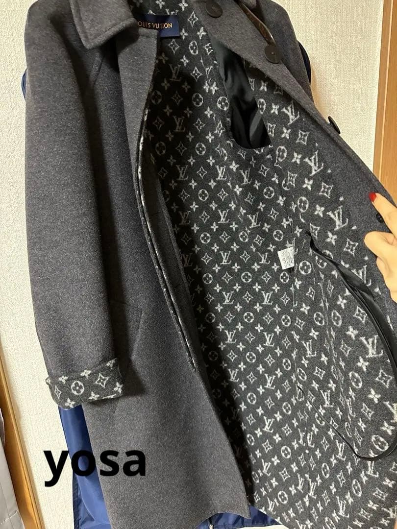 H*読様 LOUIS VUITTON ルイヴィトン　モノグラム　コート　サイズ3