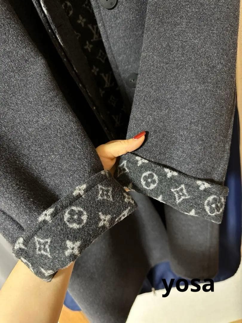H*読様 LOUIS VUITTON ルイヴィトン　モノグラム　コート　サイズ3