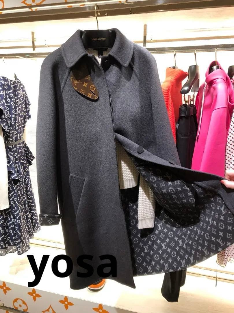 H*読様 LOUIS VUITTON ルイヴィトン　モノグラム　コート　サイズ3
