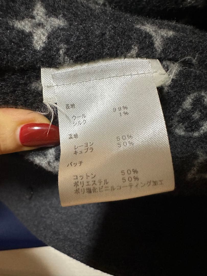 H*読様 LOUIS VUITTON ルイヴィトン　モノグラム　コート　サイズ3