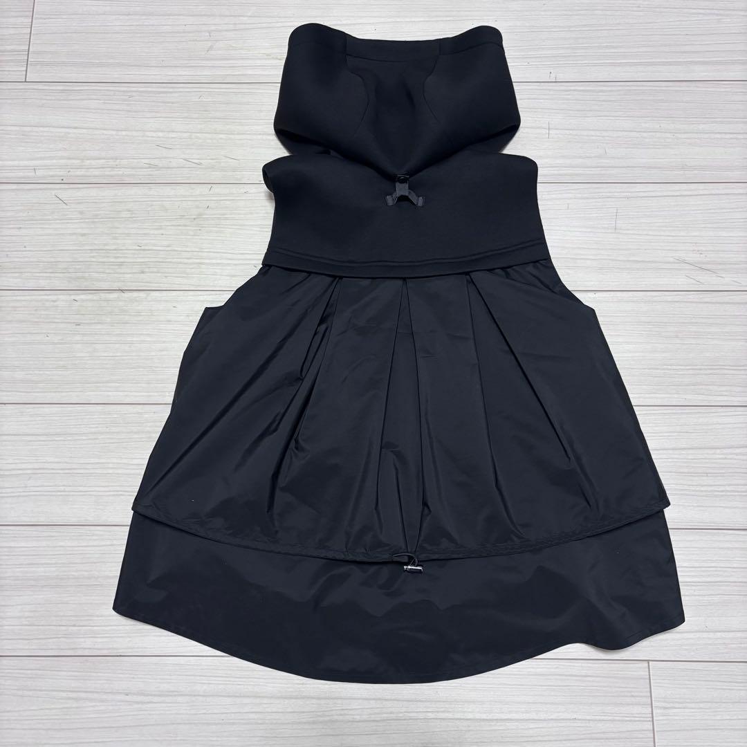 美品■SCOT CLUB■異素材ドッキング ダウンベスト 切替 フード パーカー