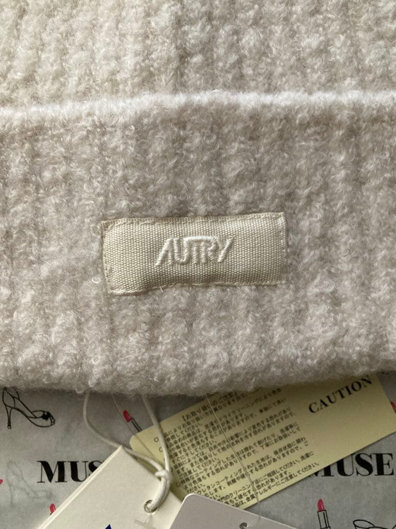 AUTRY ウール混紡リブ編みニット帽