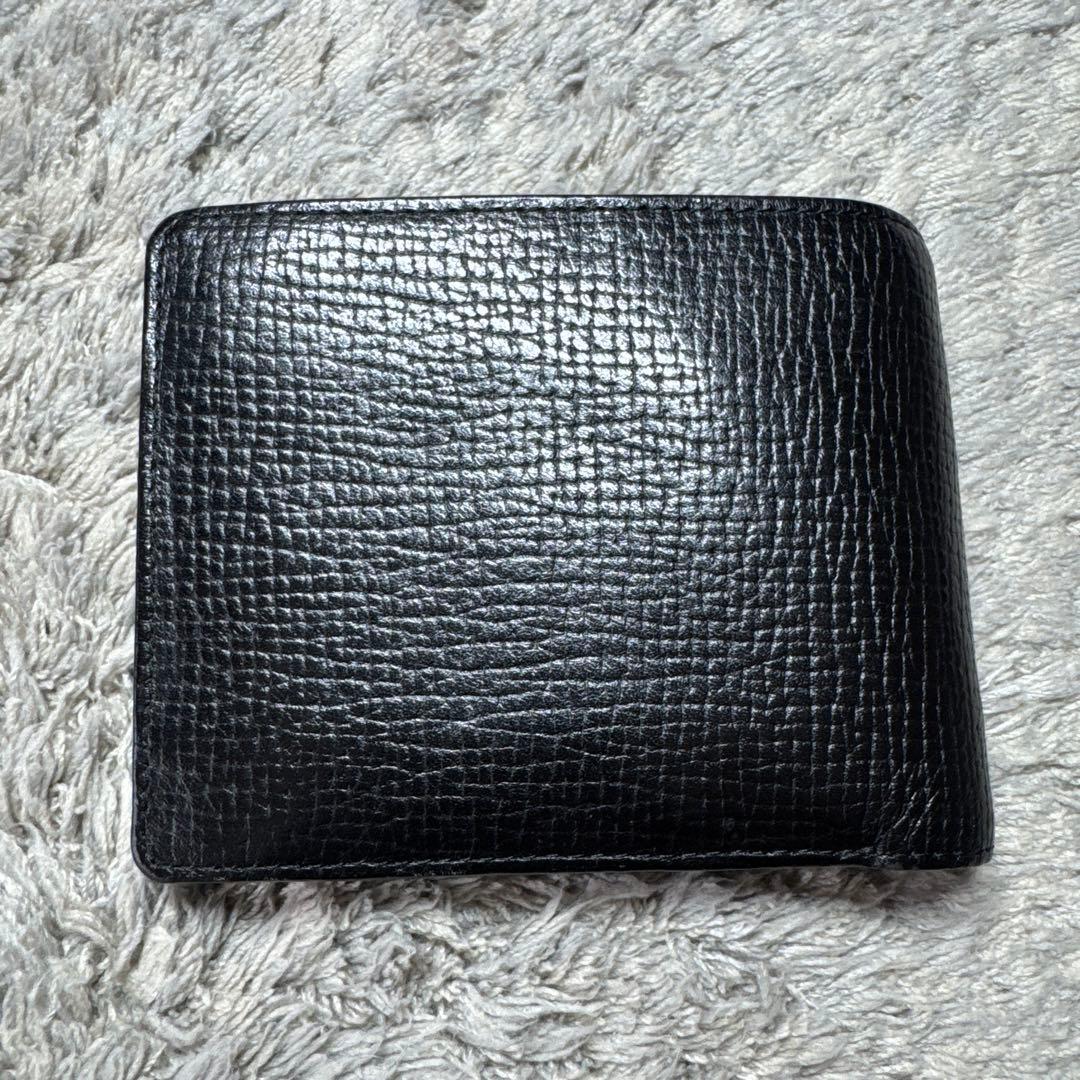 BURBERRY バーバリー 二つ折り財布 レザー ブラック ノバチェック