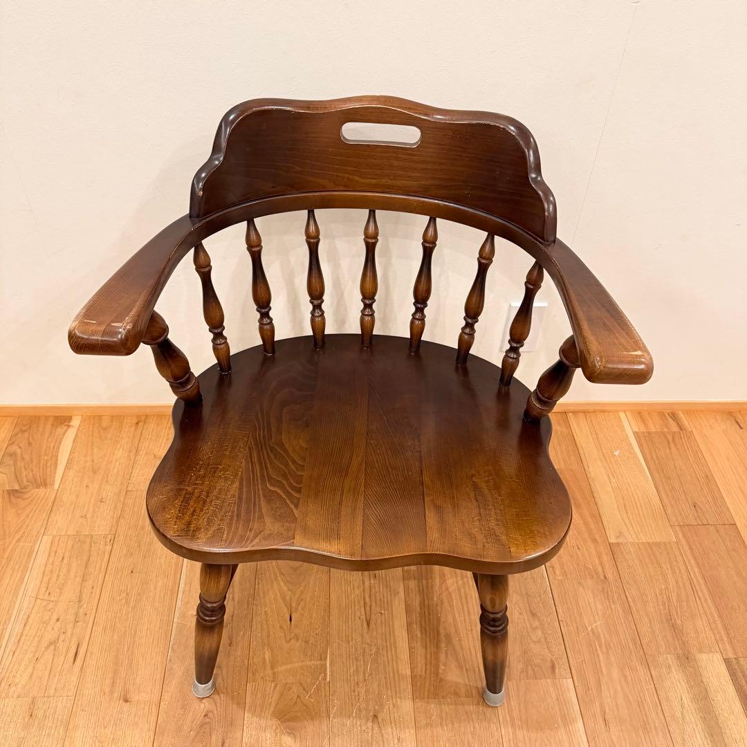 飛騨産業　キツツキ　木製　穂高 アームチェア　ウィンザーチェア イス 椅子