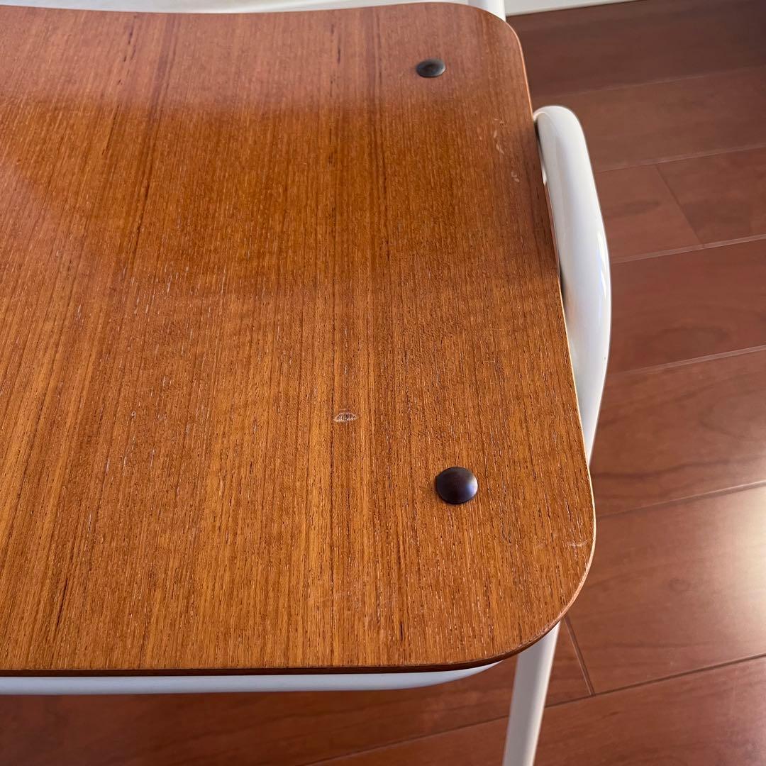 北欧 木目が美しい ホワイトフレーム チェア