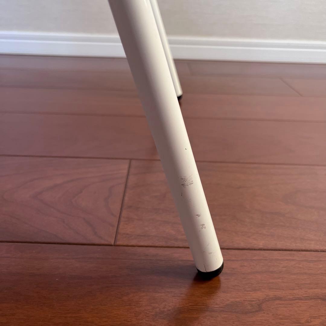 北欧 木目が美しい ホワイトフレーム チェア