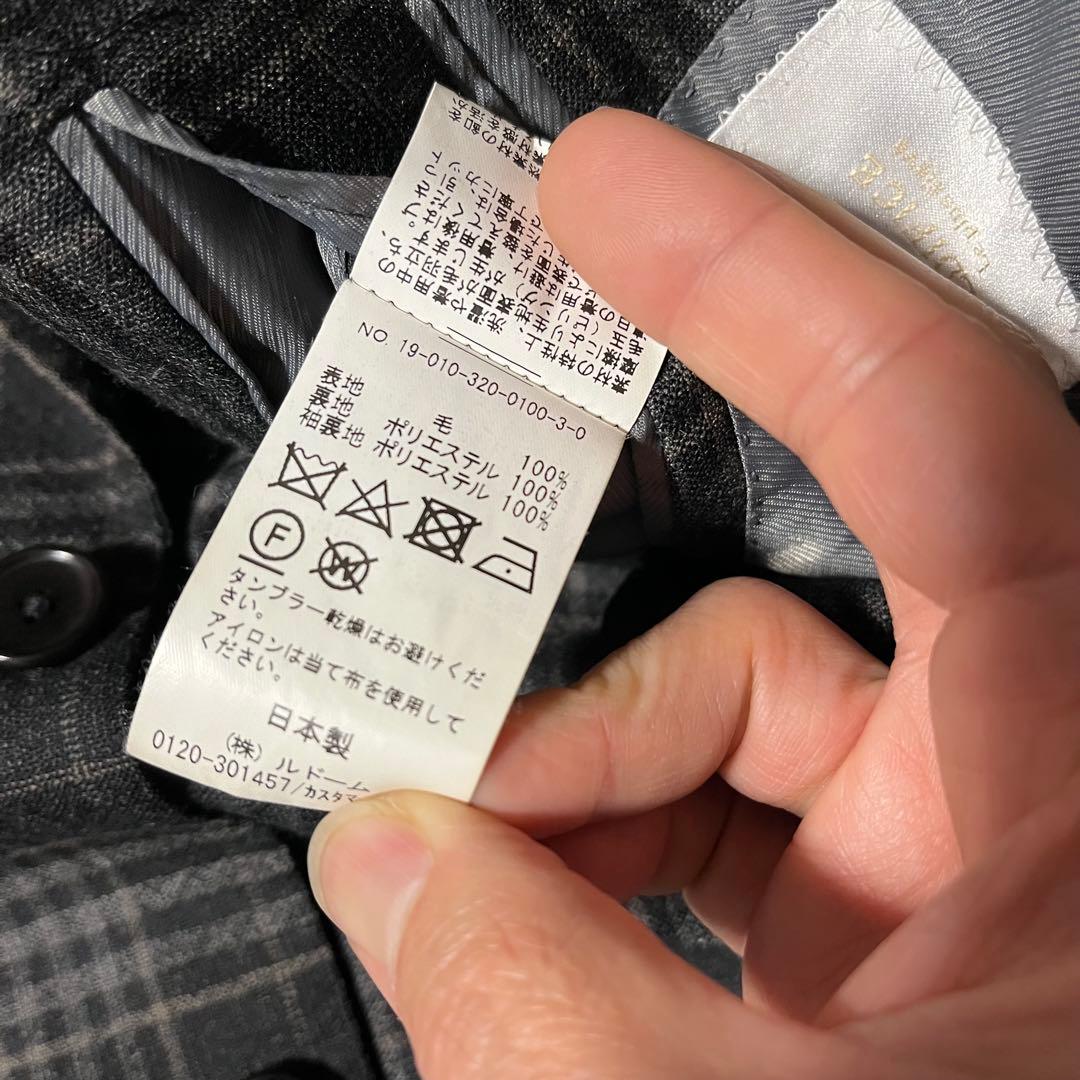 EDIFICE / エディフィス ウールチェックジャケット 42XS