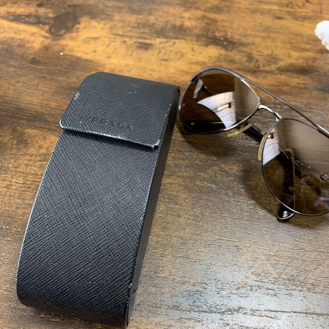 お盆のみ値下げ　サングラス ブラックPRADA正規品　ティアドロップ