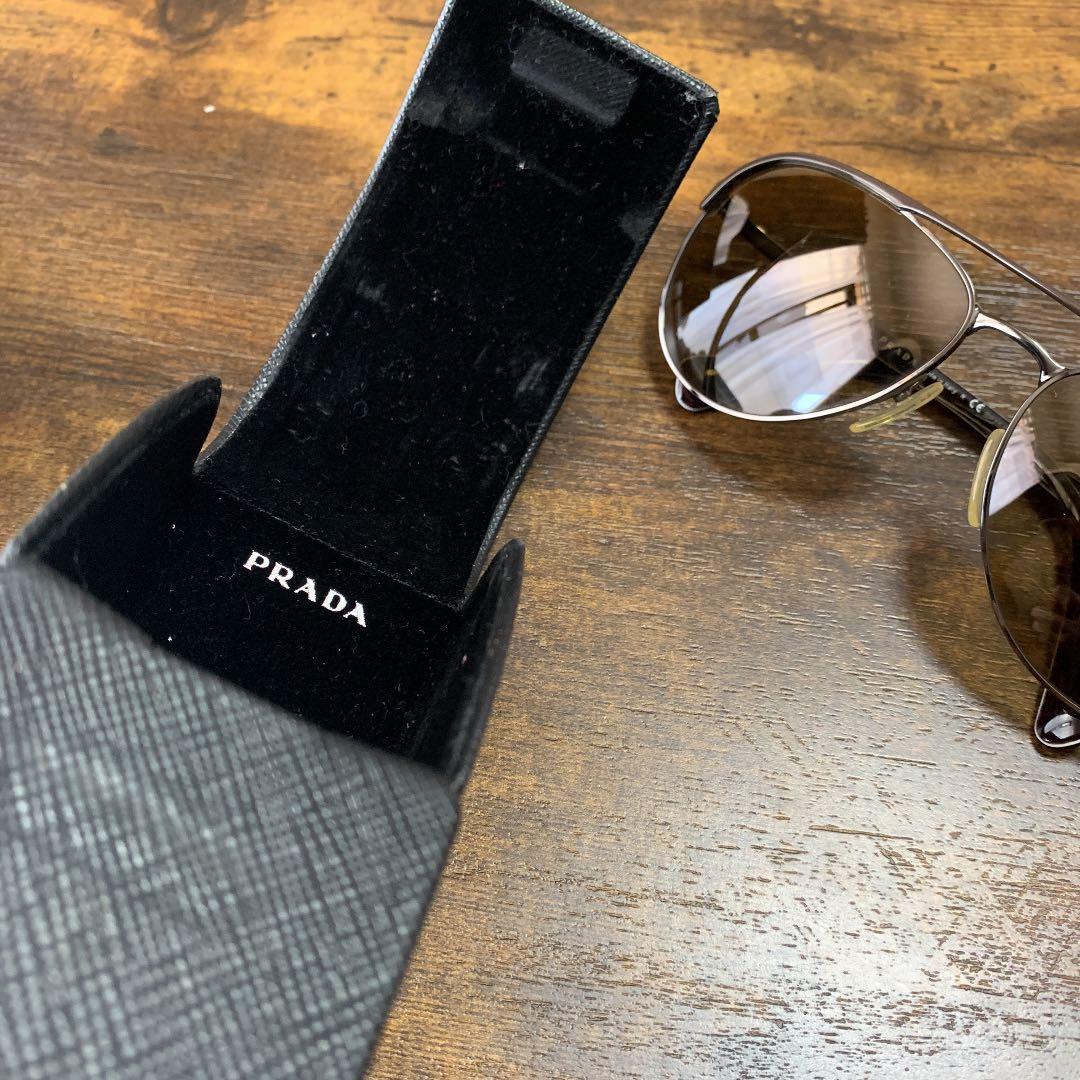 お盆のみ値下げ　サングラス ブラックPRADA正規品　ティアドロップ