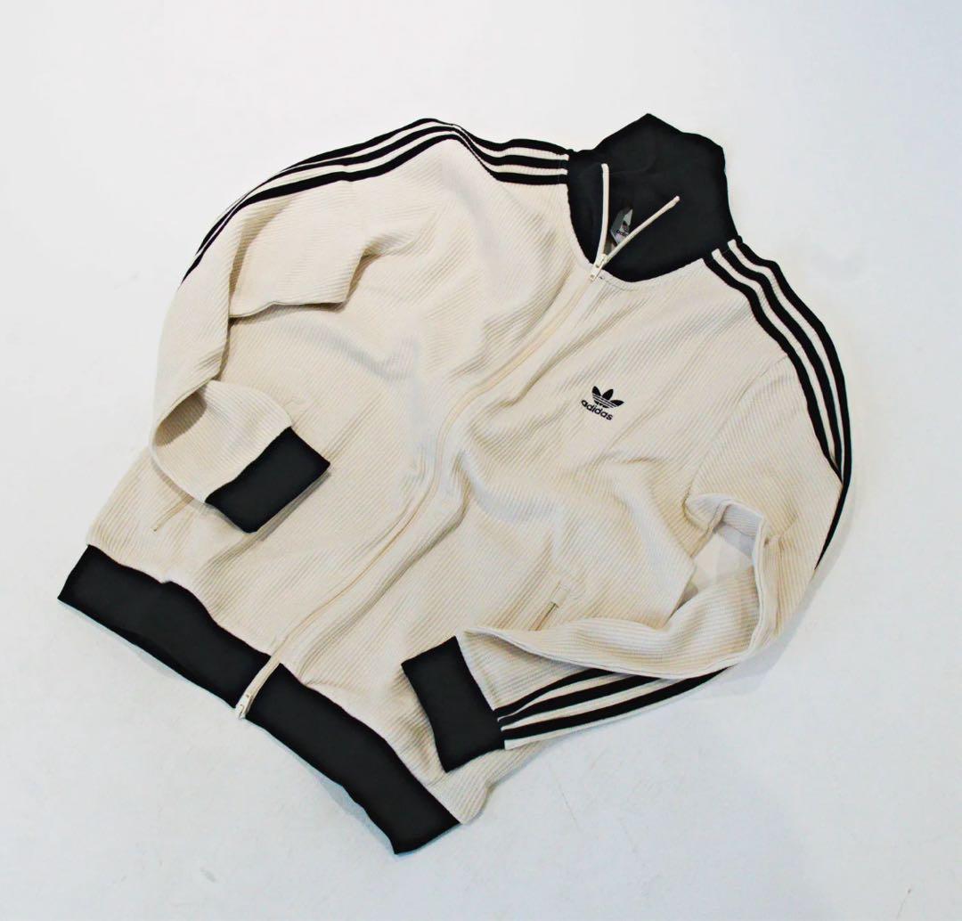 ら*】様 adidas アイボリー ワッフルトラックジャケット　正規品