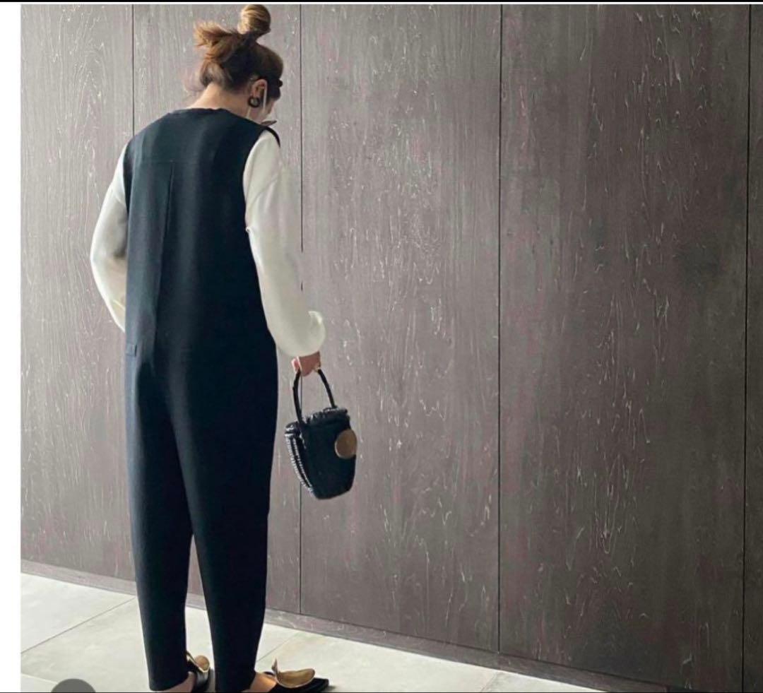 LOHEN ローヘン　ミラノリブニット　オールインワン　ブラック　36 美品