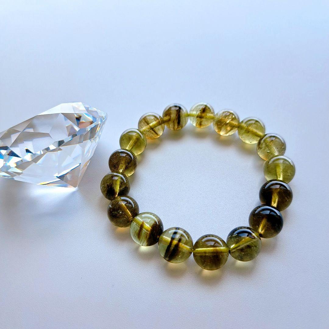 高品質 ブラックラダー リビアングラス 11.8 ブレスレット 箱入